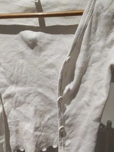 White Cardigan and Pink Pants Set