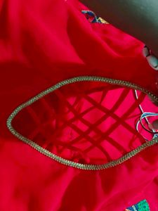 Red Embroidered Saree with blouse