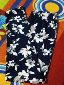 Floral Print Velvet Leggings