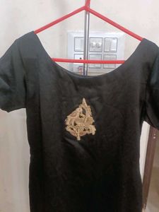 Black Embroidered Blouse
