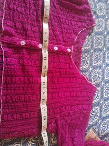 Sheer Pink Button-Up Cardigan