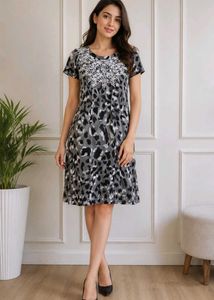 Animal Print Sequence Cocktail Formal Dress