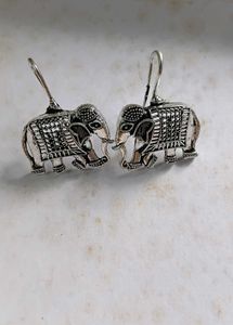 Set of 4 Oxidized Silver Earrings
