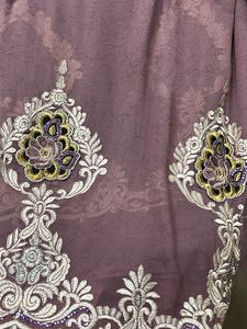 Embroidered Purple Saree