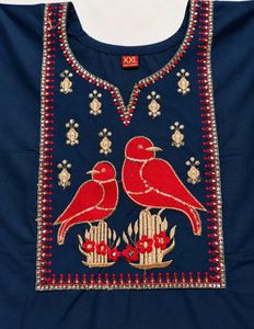 Embroidered Blue Kurta Set