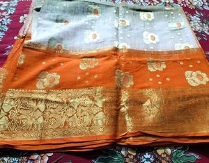 Tant Banarasi floral design saree
