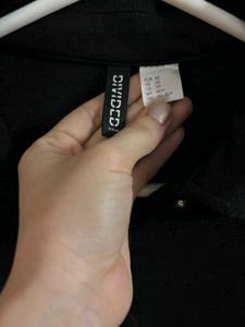 Black Long Sleeve Cropped Top