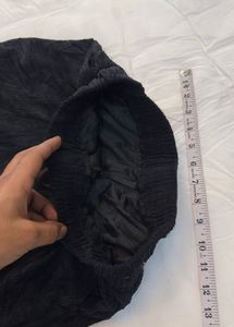 Crinkled Wide-Leg Pants with Drawstring