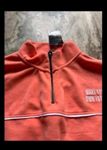 Coral Half Zip Sweatshirt