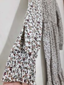 Floral Print Mock Neck Maxi Dress (Imported)