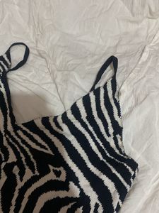 Zebra Print Knit Cami Top