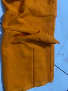 Vibrant Orange Saree