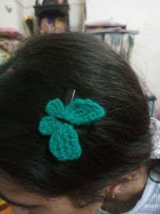 Crochet Butterfly Hair Clip