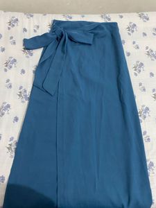 Stylish Blue Wrap Skirt