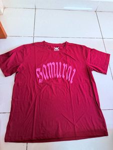 Maroon Samurai Graphic T-Shirt