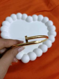 Gold-Tone Nail Bangle