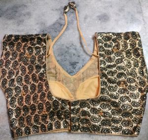 Golden Black Mix Colour Blouse