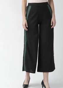 Black Cotton Palazzo ( Pant )
