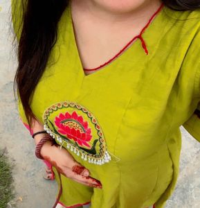 Green Kurta Set with Dupatta
