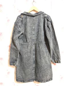 Urban Edge carbon black Denim Trench Coat