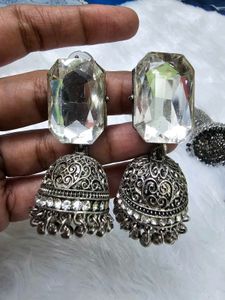 Boho Ethnic Jhumka Earrings &amp; Bangle Set