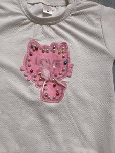 Beautiful White Party Top For 8-10 Years Girl