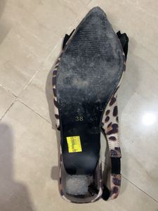 Animal Print Bow Slingbacks