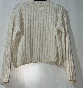 combo Burgundy jean and cream sweater