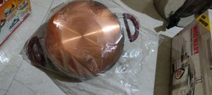 New unused copper bottom multi kadai or idly katra