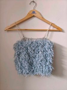 Light Blue Fluffy Top