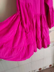 Vibrant Pink Tiered dress