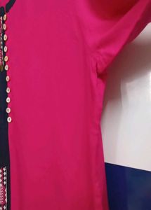 Color Block Embroidered Kurti