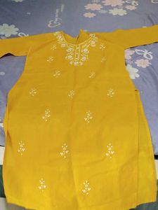 Blue &amp; White Printed Kurta