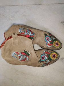 IMPORTED Italian|Pure Leather 🪡 Embroidered Boot