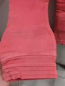 Coral Denim Jeans