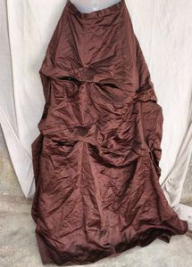 Brown Textured Skirt