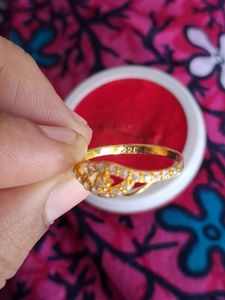 Elegant Diamond &amp; Gold Ring 22crt