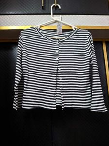 Black Striped Boxy Fit Top ♠️