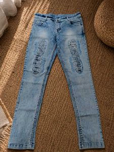 Ripped Light Wash  Women Jeans