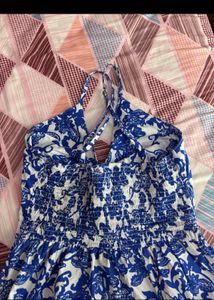Blue Floral Maxi Dress brand new