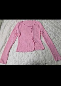 combo of 2 tops Coral Puff Sleeve Button-Up Blouse