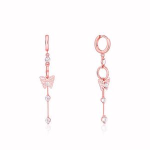 real silver Butterfly Earrings