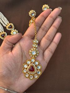 Exquisite Red Stone Necklace Set