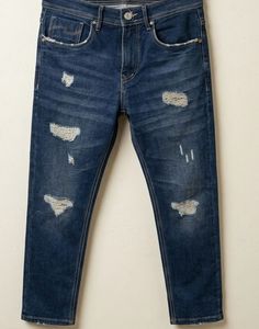 Jack & Jones Women’s Distressed Blue Denim Jeans