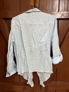 Light Blue Collared Button-Up Shirt