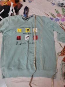 Light Blue Graphic Print Long Sleeve Top