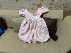 URBANIC Pink Floral Puff Sleeve Dress