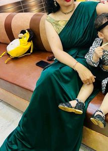 Lycra  Fabric Ready To Wear Saree