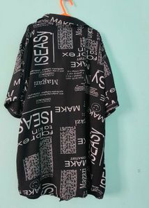 Unique Black Graphic Print Shirt