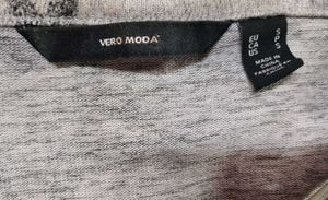 Grey Star Print Top